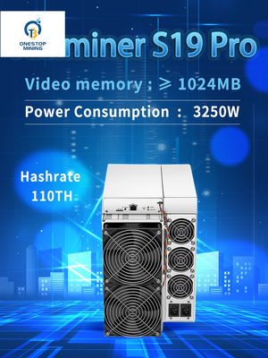 Υπέρ 110η 3250W Bitcoin μεταλλεία μηχανών Asic μεταλλείας Antminer S19 bitcoin