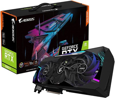 Gigabyte Tj 12GB Rtx3080 τηλεοπτική κάρτα γραφικών τυχερού παιχνιδιού Gtx GPU Gddr53080ti για το lap-top μεταλλείας